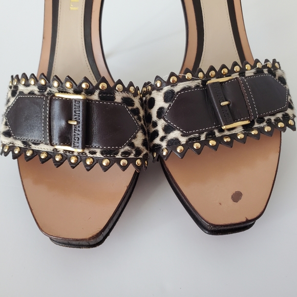 Womens  BRUNOMAGLI  Hand Made In Italy  Calf Hair Slide Size 8.5 - Picture 6 of 16